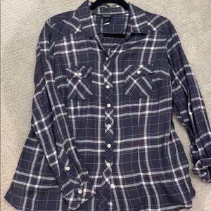 Torrid Long Sleeve Plaid Button Down
